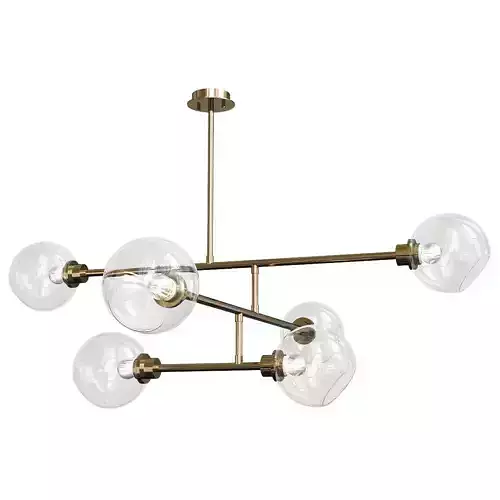 Multi bulbs Clear Glass Chandelier