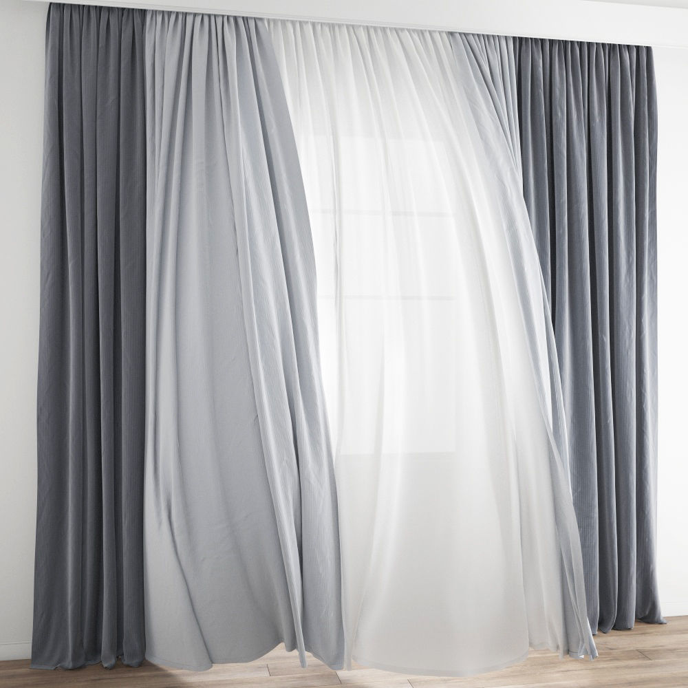 Curtain 277 Wind blowing effect 3 3D model_3