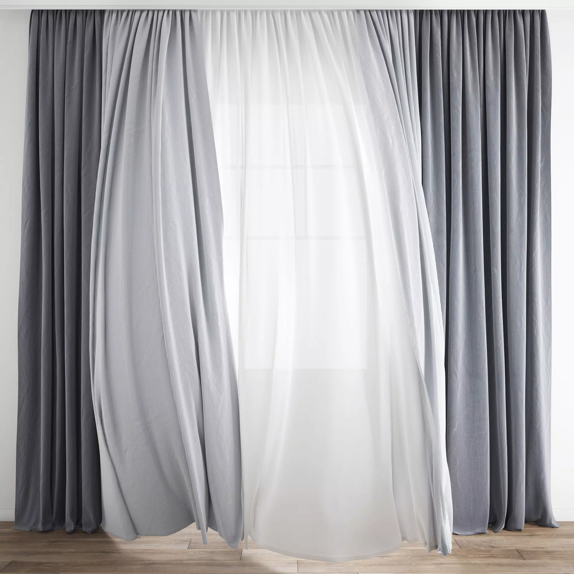 Curtain 277 Wind blowing effect 3 3D model_0