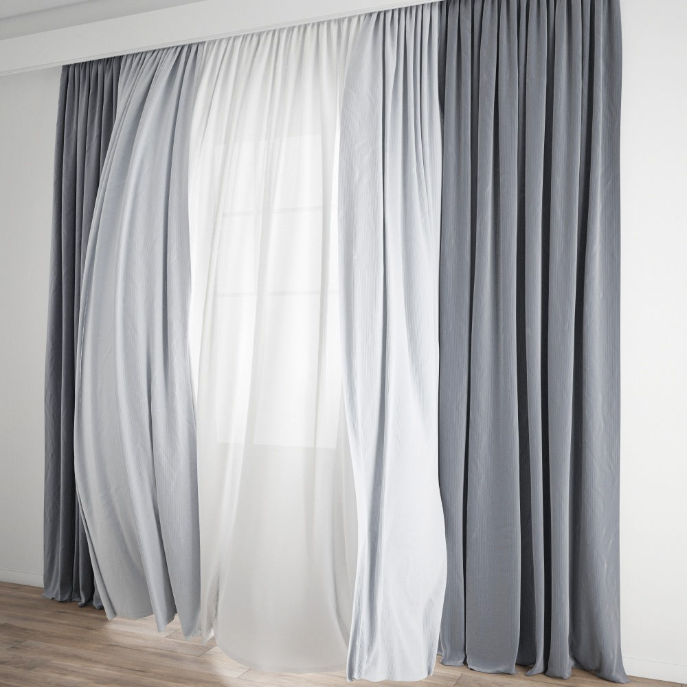 Curtain 277 Wind blowing effect 3 3D model_1