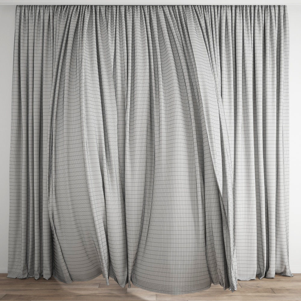 Curtain 277 Wind blowing effect 3 3D model_4