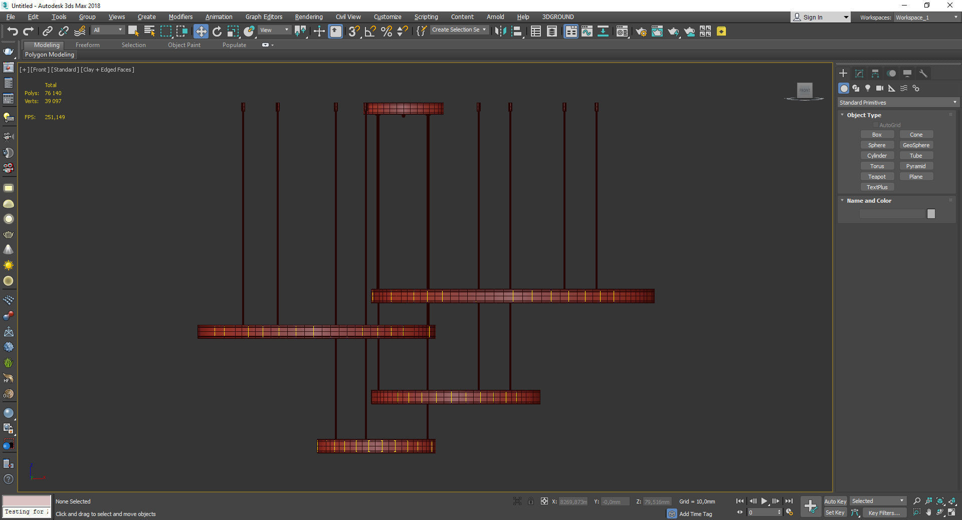 Coffee Rings Suspension Pendant Light Low-poly 3D model_3