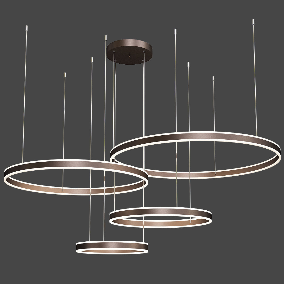 Coffee Rings Suspension Pendant Light Low-poly 3D model_2