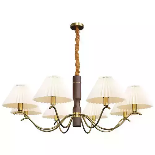 Fabric Copper Pendant Light