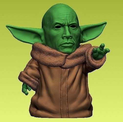 Yodarock star wars yoda figurine Free 3D print model