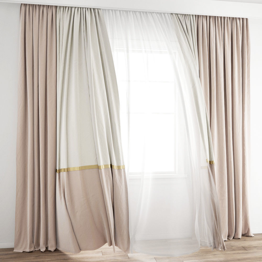 Curtain 278 Wind blowing effect 4 3D model_4