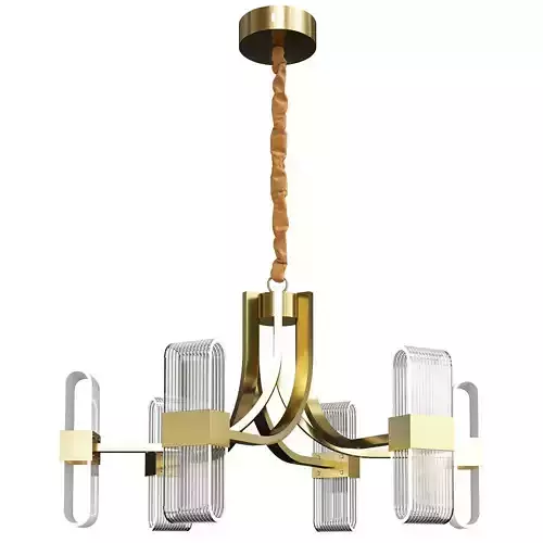 Shaded Chandelier Low-poly 3D model