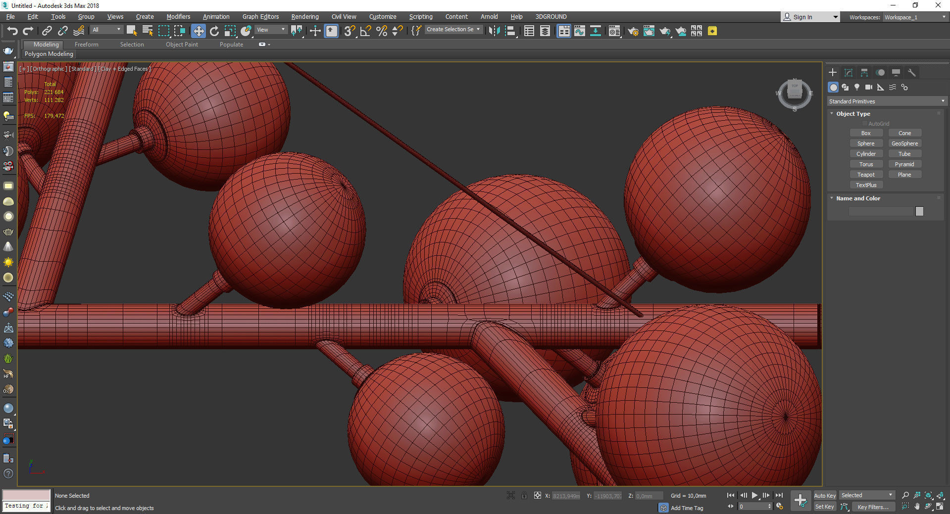 MIMOSA 27 LIGHT BLACK NICKEL CHANDELIER Low-poly 3D model_6