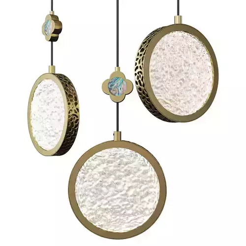 LUARA E pendant light with circular glass shade