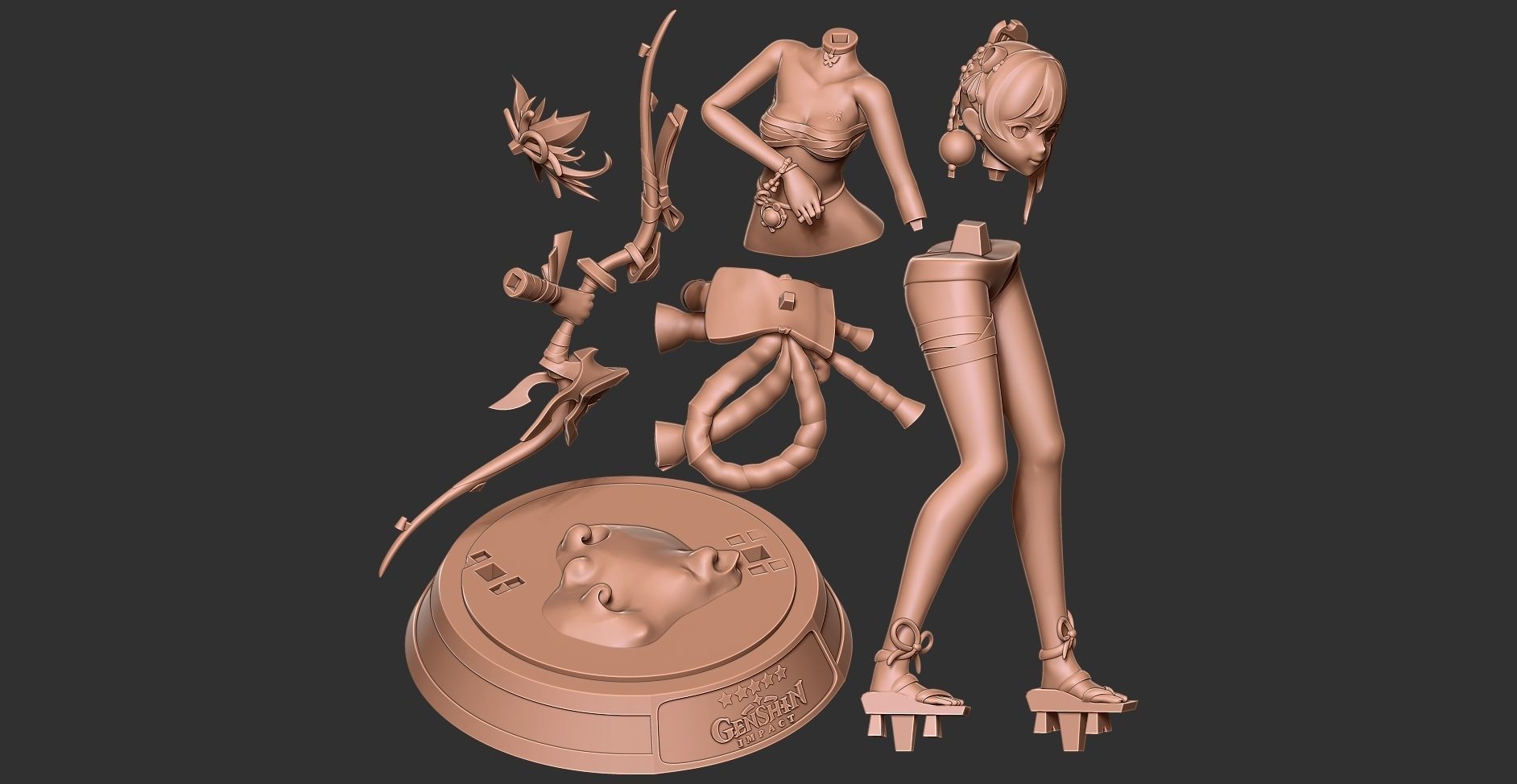 Archer Yoimiya - Genshin Impact Fanart 3D print model_14