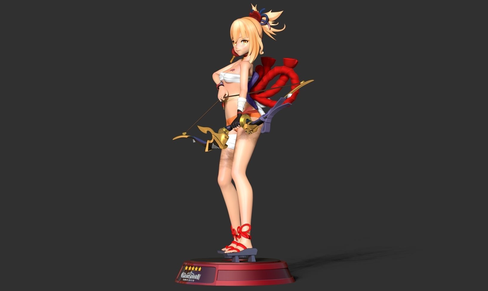Archer Yoimiya - Genshin Impact Fanart 3D print model_12