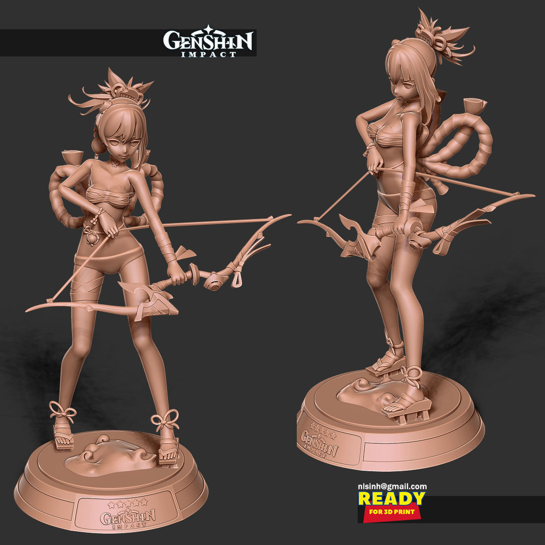 Archer Yoimiya - Genshin Impact Fanart 3D print model_6
