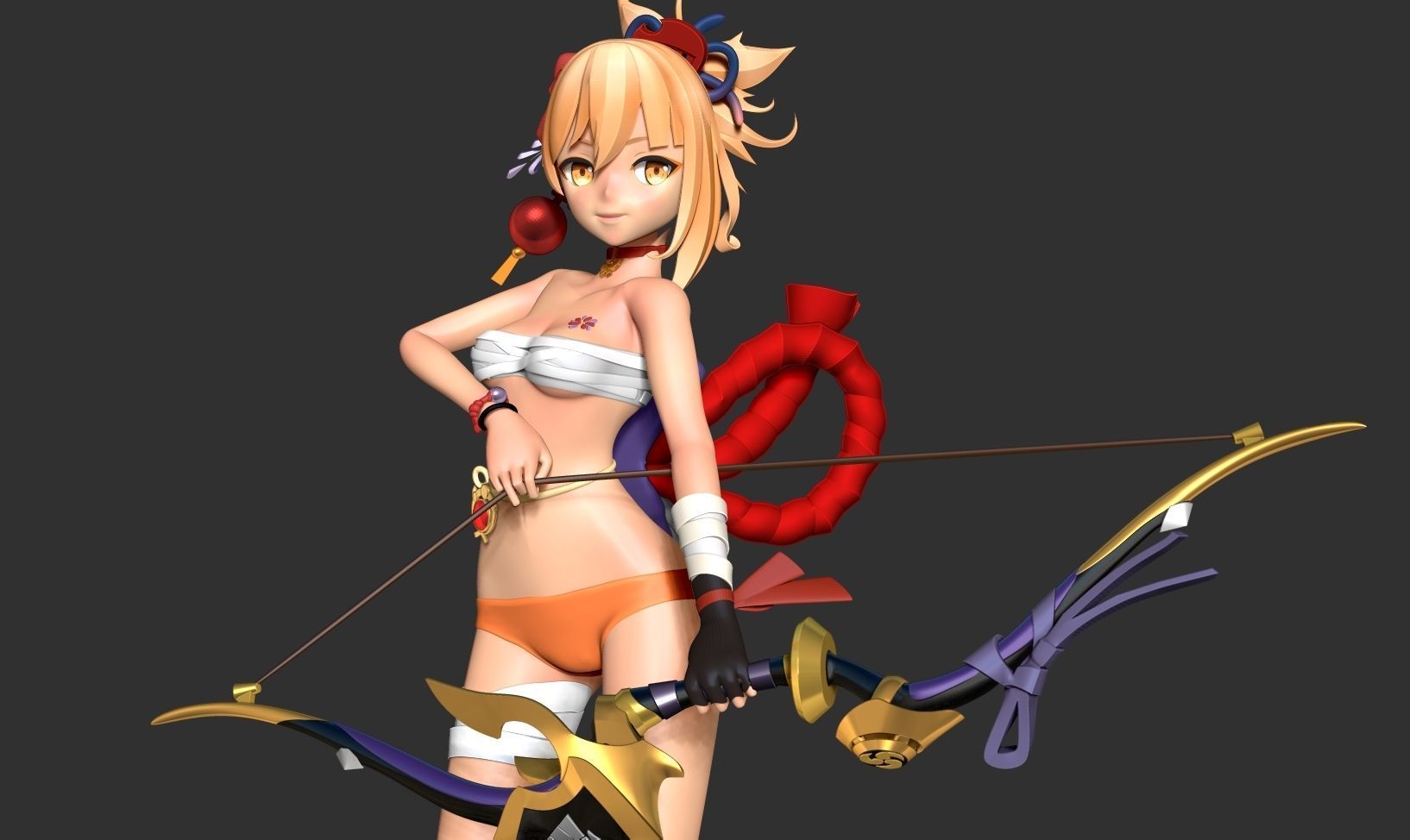 Archer Yoimiya - Genshin Impact Fanart 3D print model_4