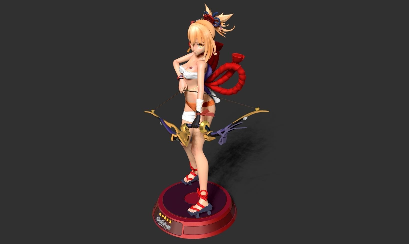 Archer Yoimiya - Genshin Impact Fanart 3D print model_19