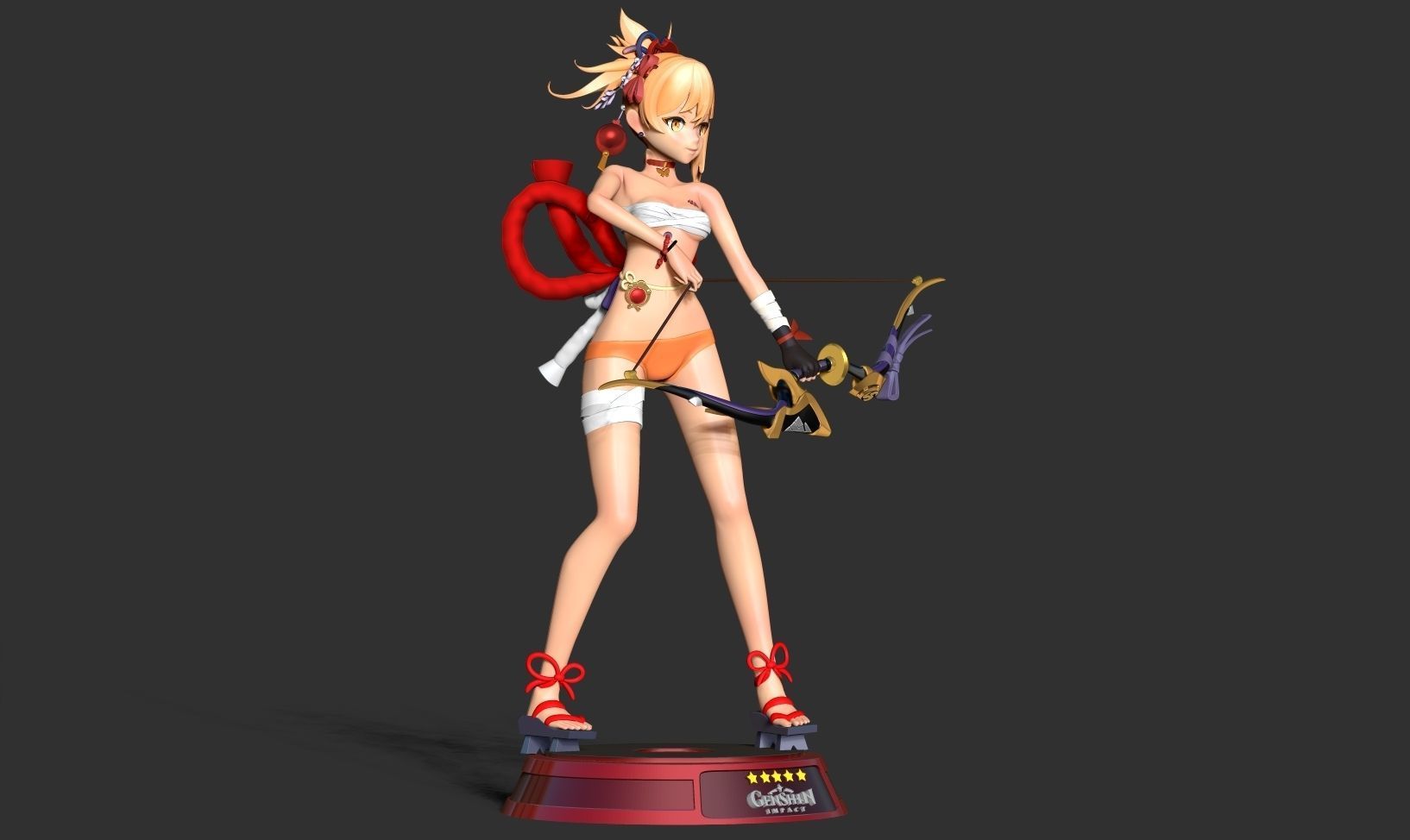 Archer Yoimiya - Genshin Impact Fanart 3D print model_15