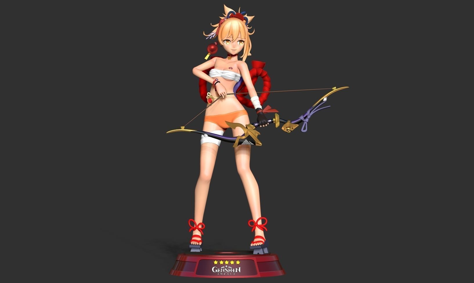 Archer Yoimiya - Genshin Impact Fanart 3D print model_10