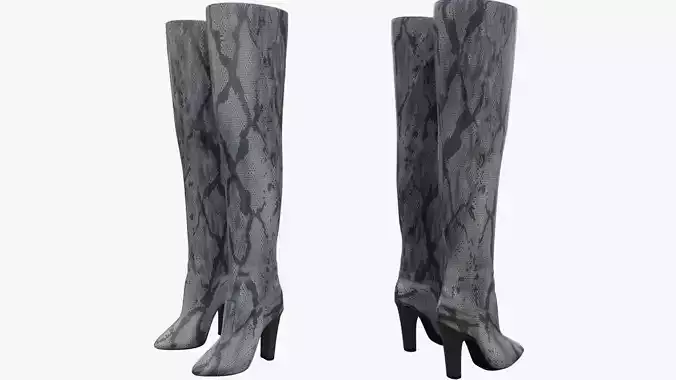 Snakeskin boots