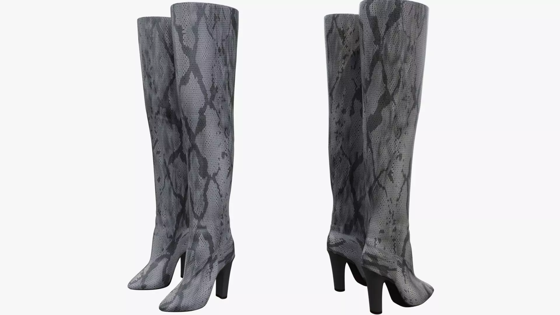 Snakeskin boots 3D model