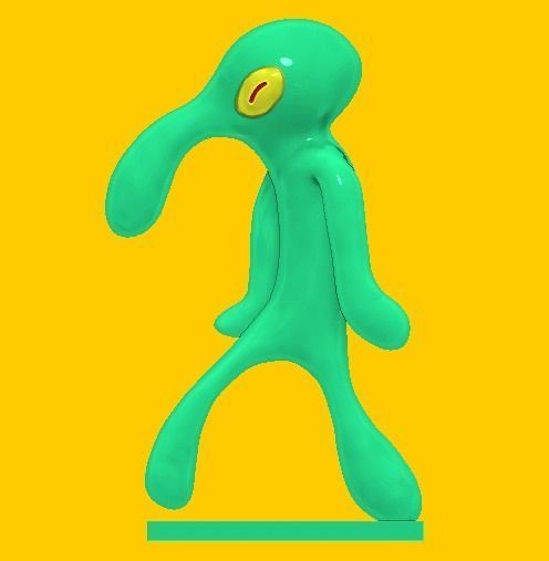 Squidward strong beauty  3D print model_2