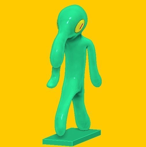 Squidward strong beauty  3D print model_4