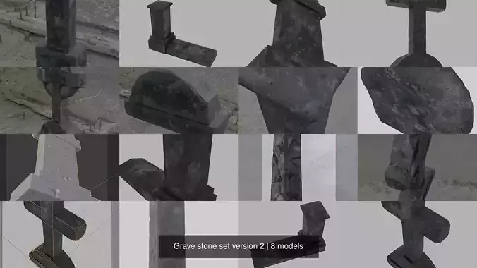 Grave stone set version 2