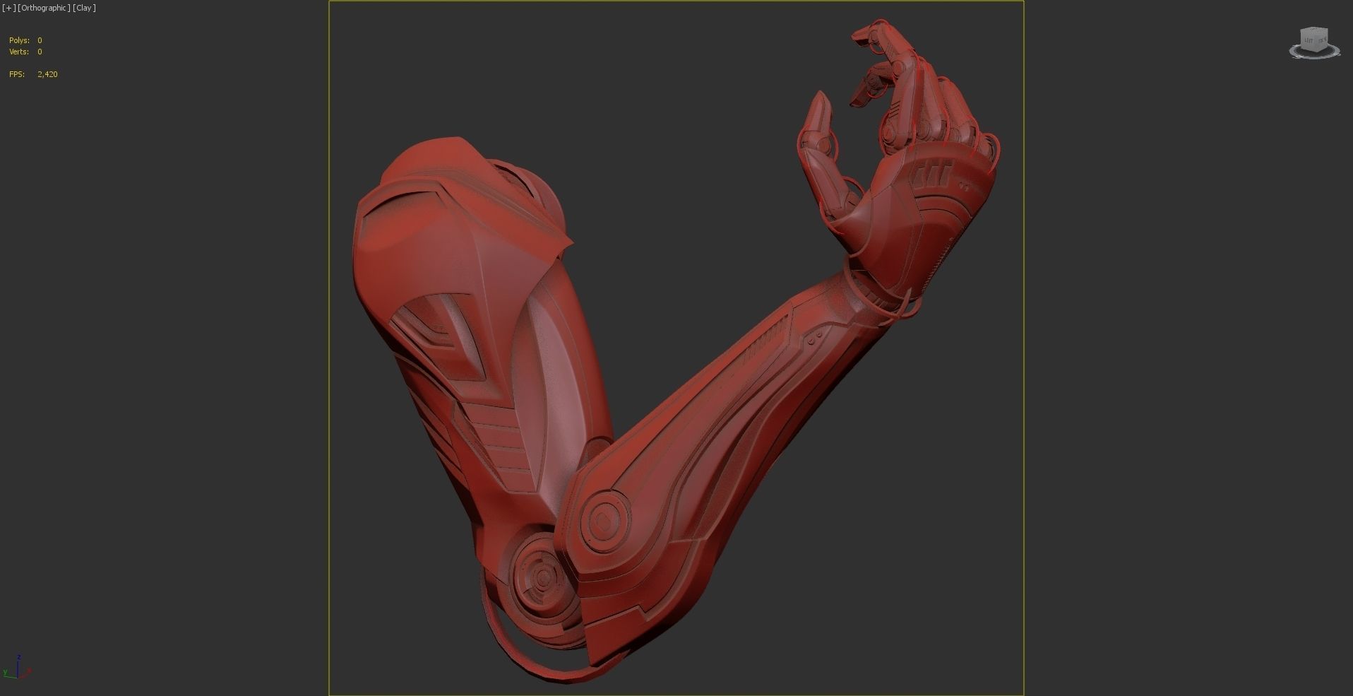 ROBOT MECH ARM - RIGGED 3D model_16