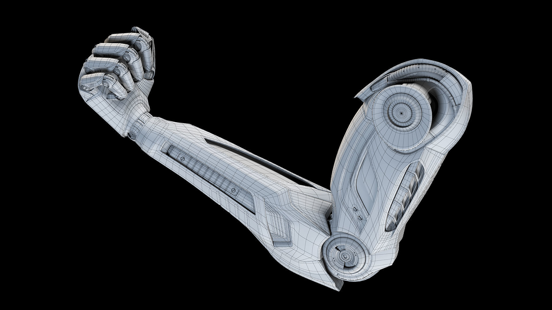ROBOT MECH ARM - RIGGED 3D model_4