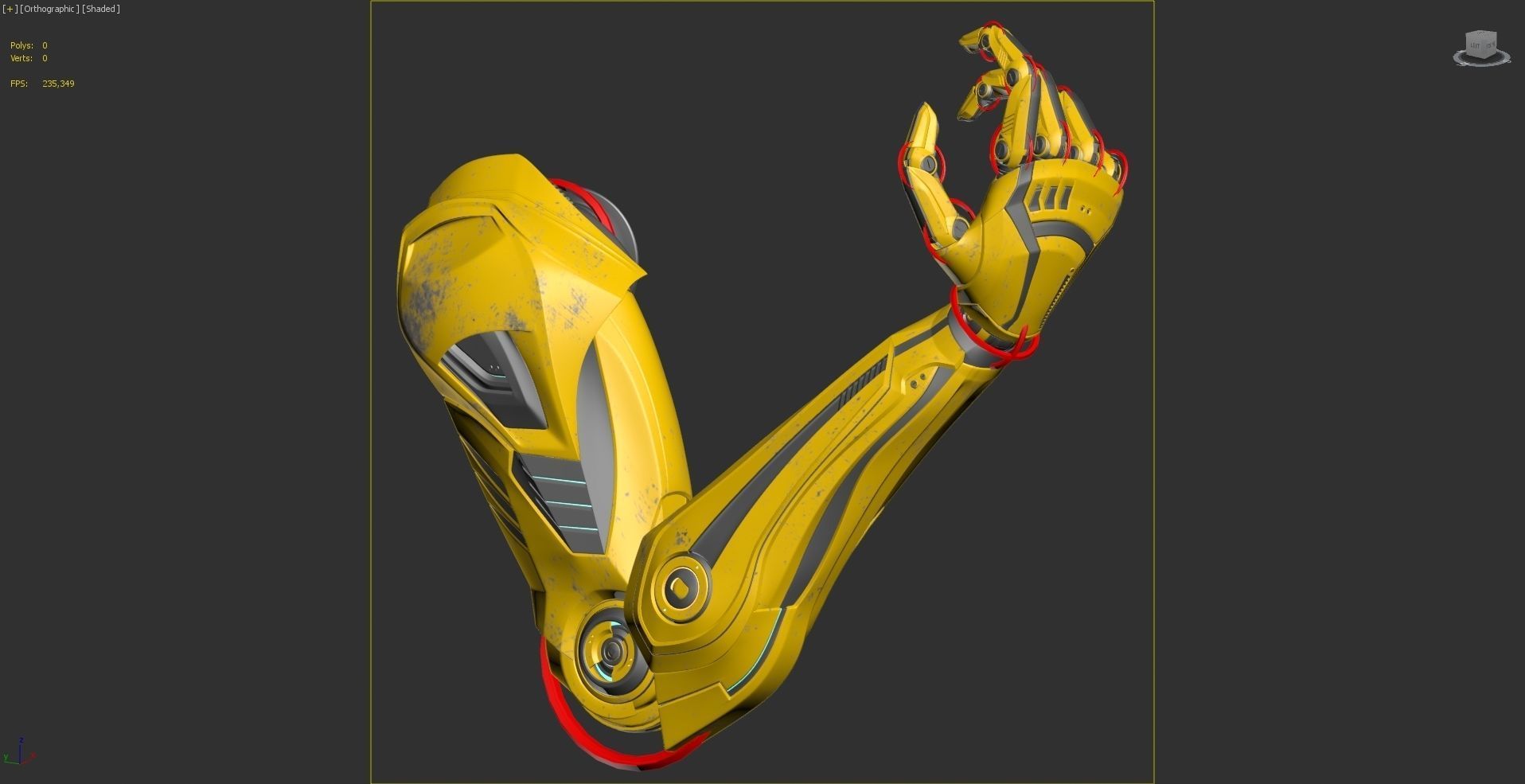 ROBOT MECH ARM - RIGGED 3D model_14