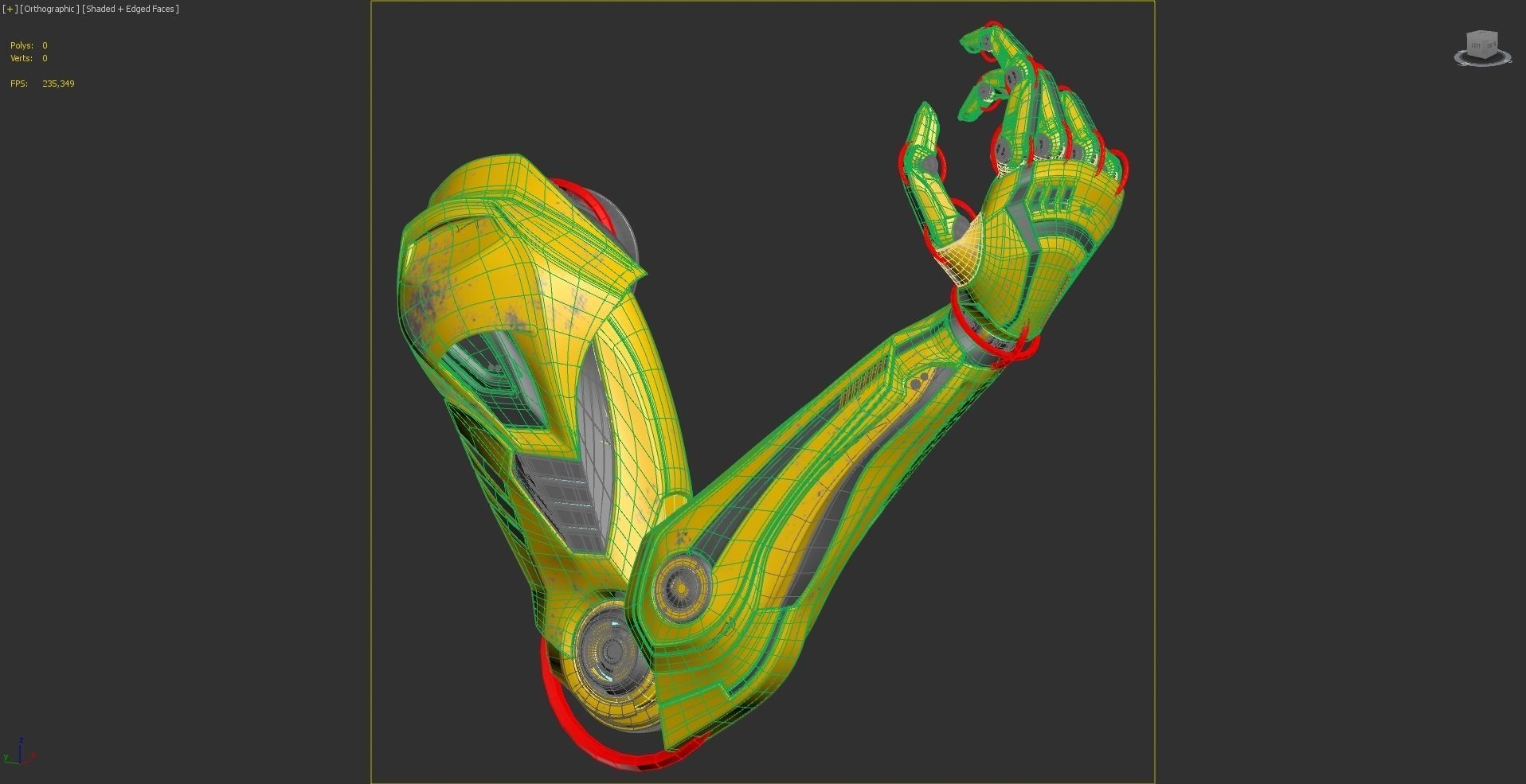 ROBOT MECH ARM - RIGGED 3D model_15