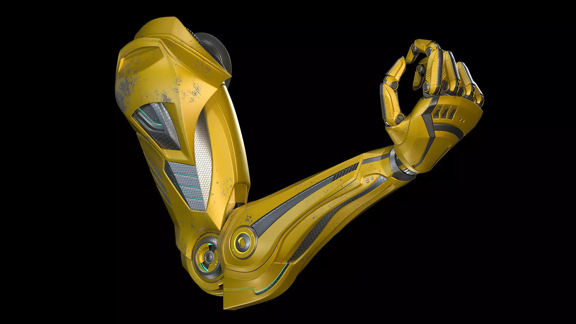 ROBOT MECH ARM - RIGGED 3D model_0