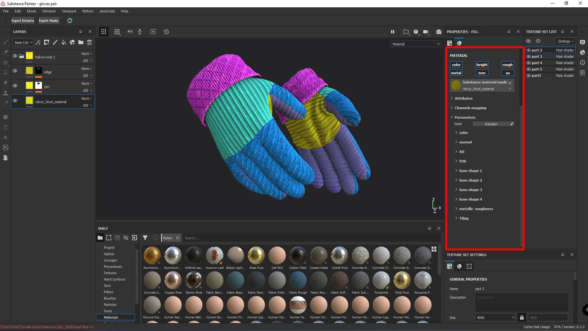 10 wool smart material and SBSAR and Free tutorial Texture_5