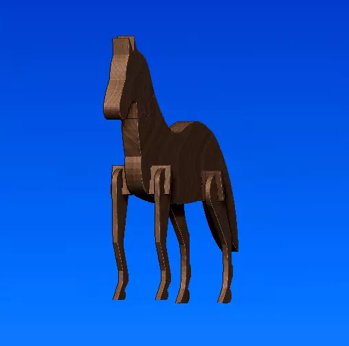 Buildable horse Free 3D print model