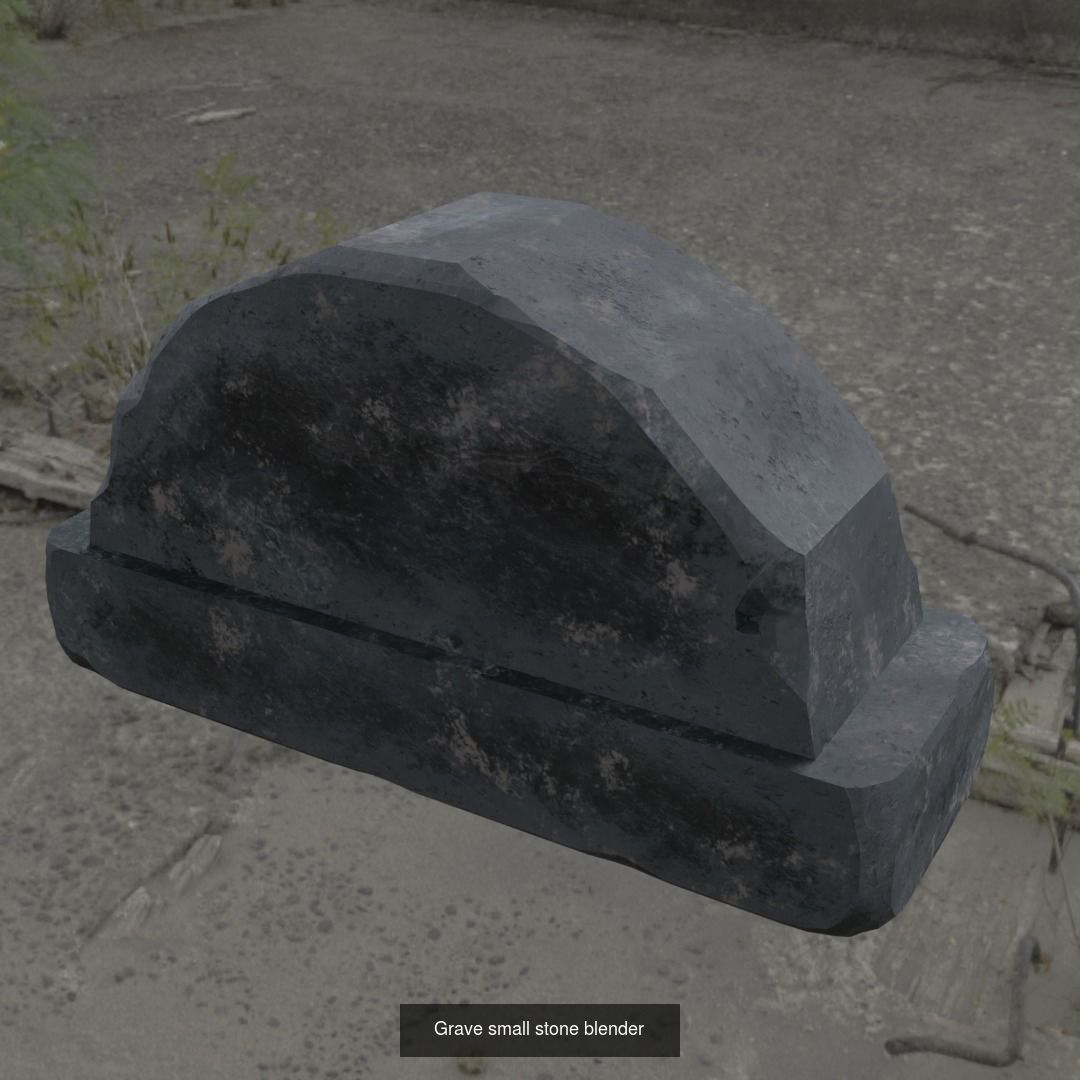 Grave stone set 3 3D Model Collection_12