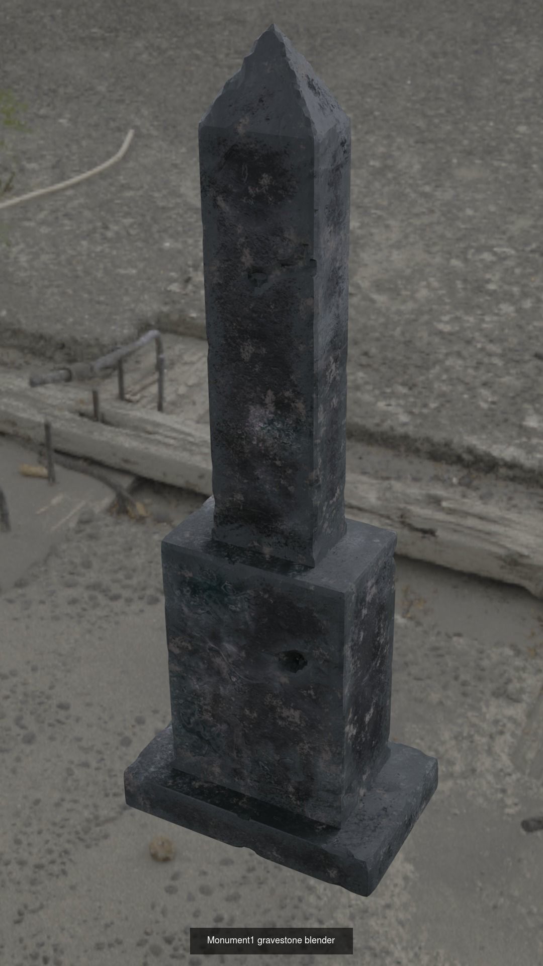 Grave stone set 3 3D Model Collection_1