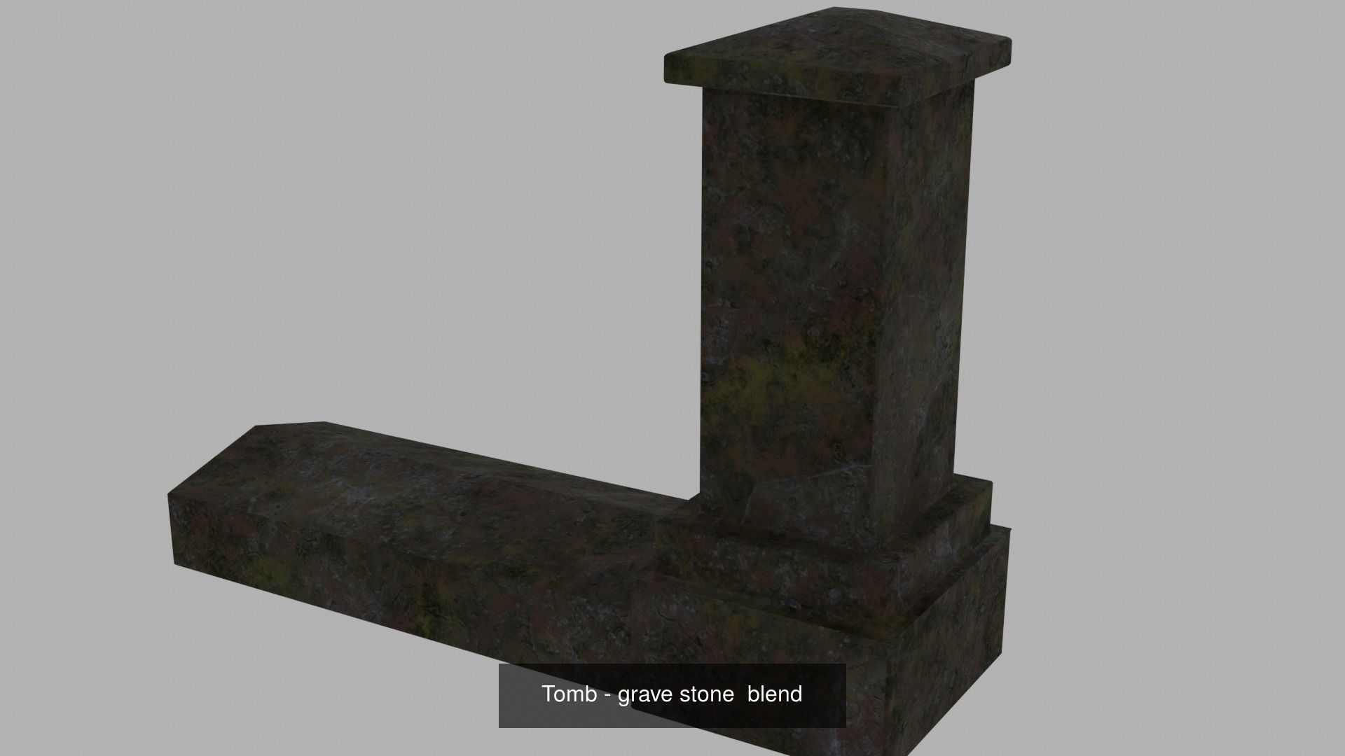 Grave stone set 3 3D Model Collection_7