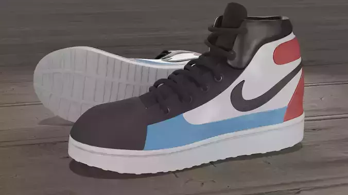 Nike High OG Low-poly 3D model