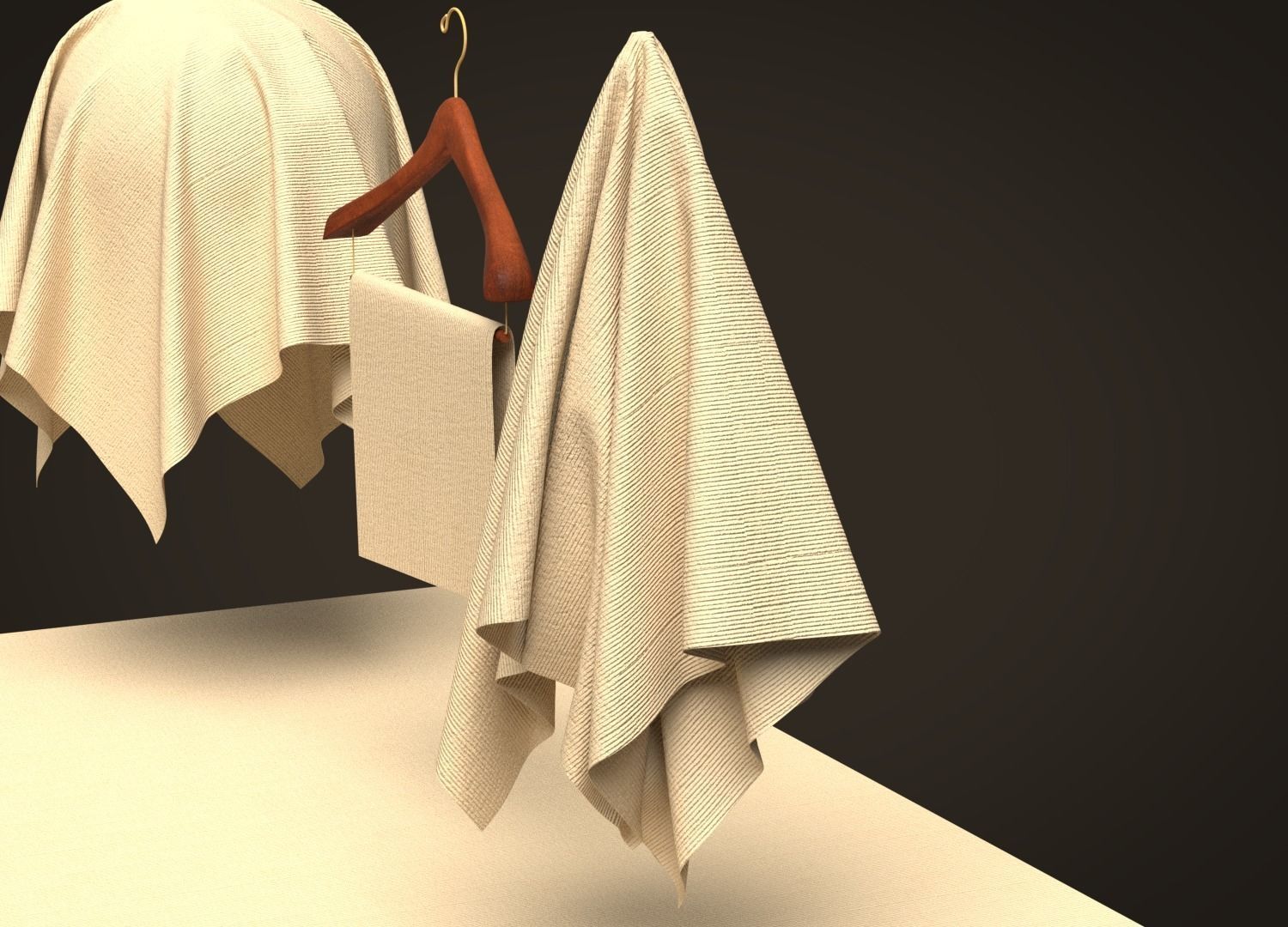 Cotton 14 Wale Corduroy Fabric 3D model_3