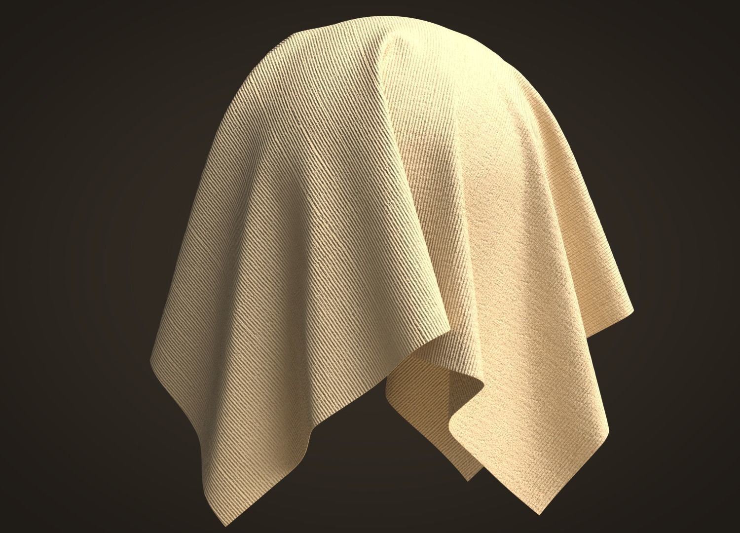 Cotton 14 Wale Corduroy Fabric 3D model_1