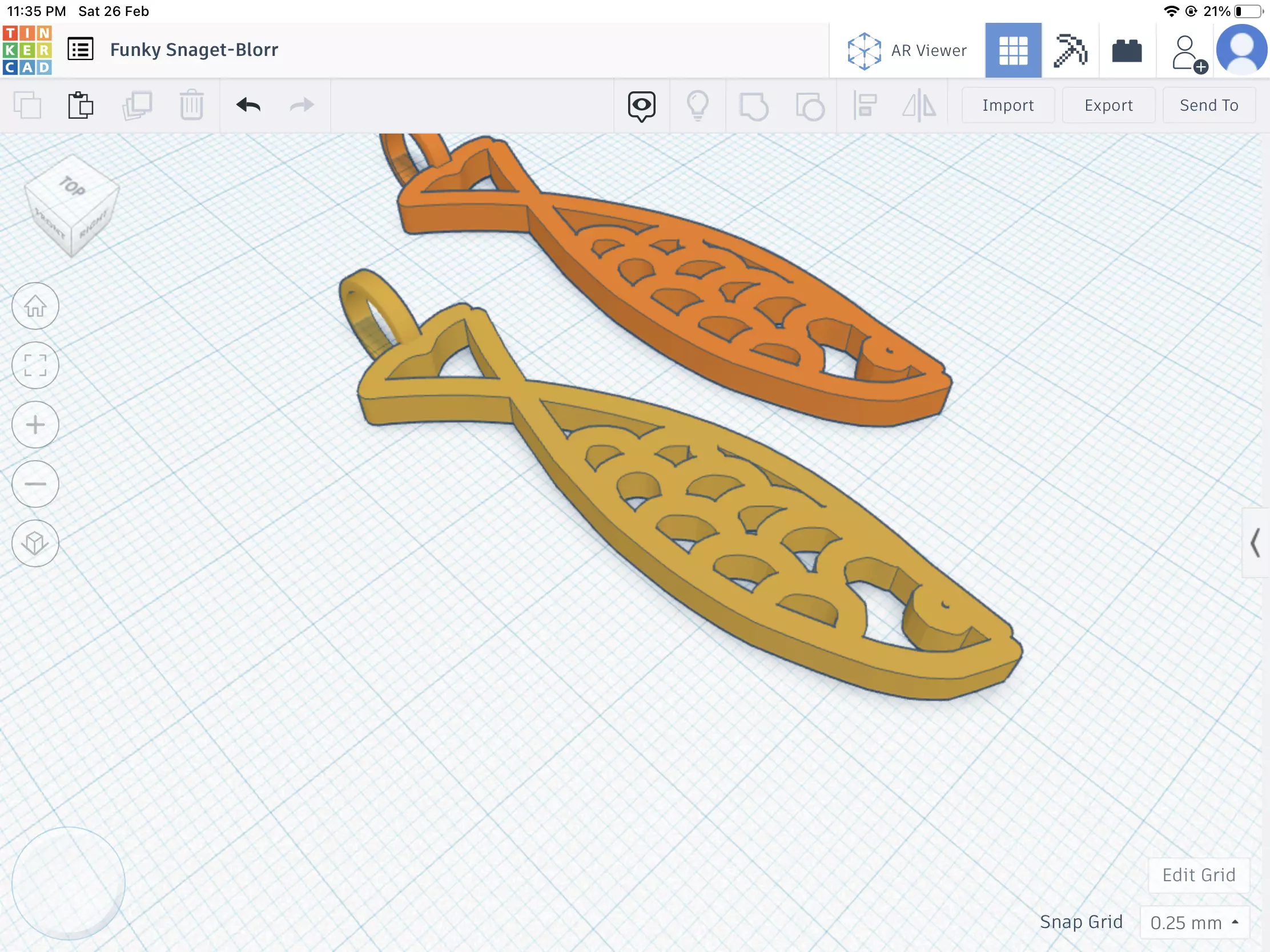 Fish pendant Stl 3D print model_0
