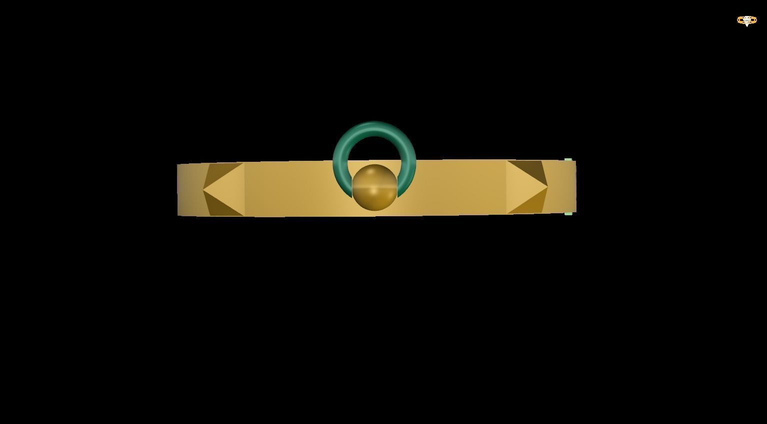 bracelet gold and ring 3D print model_1