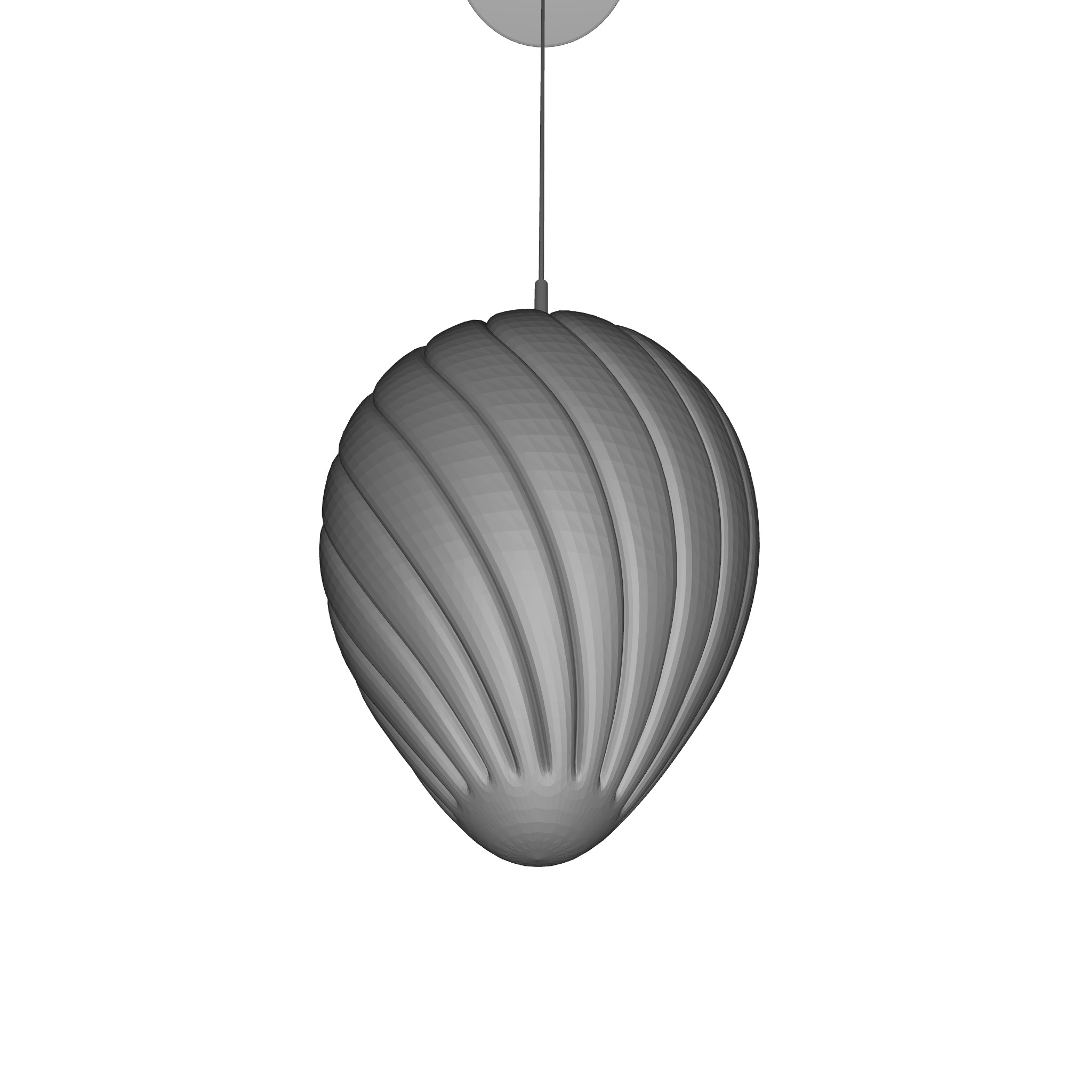 Spheroid Light Single GeometricPendant 3D model_6