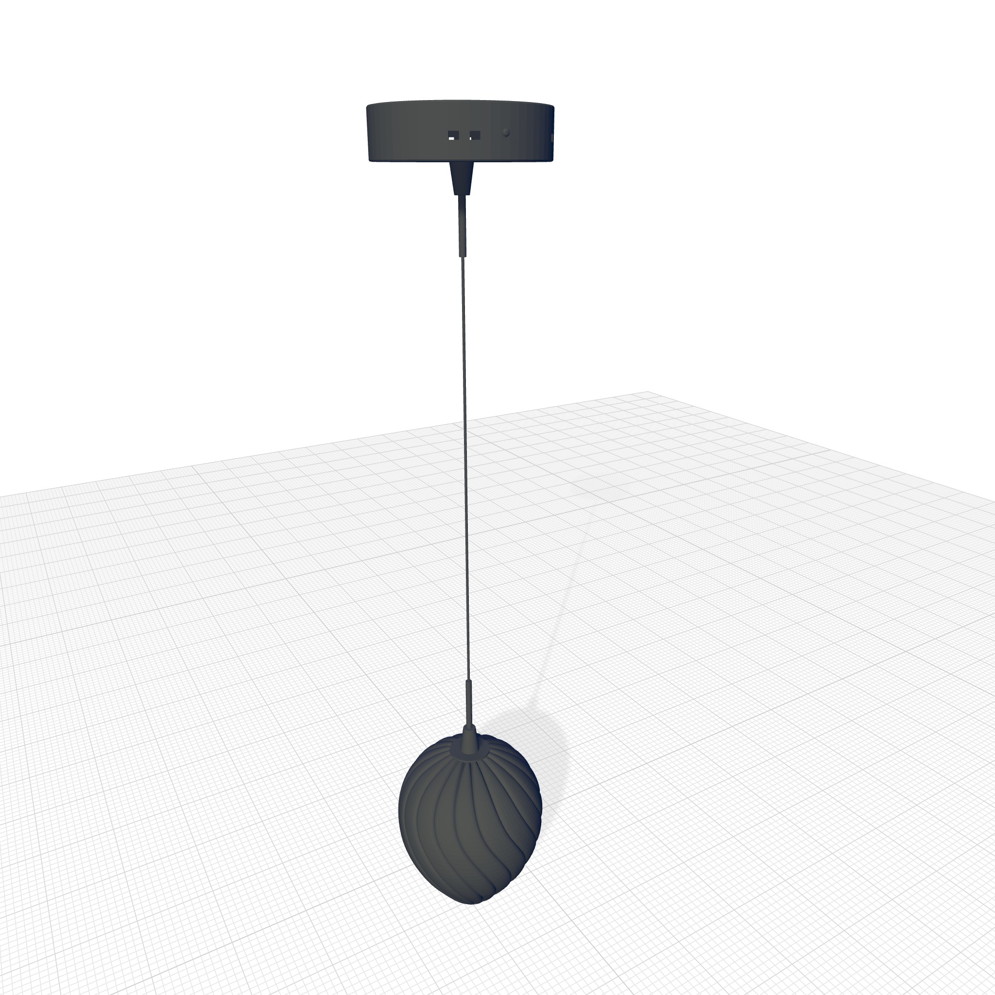 Spheroid Light Single GeometricPendant 3D model_4