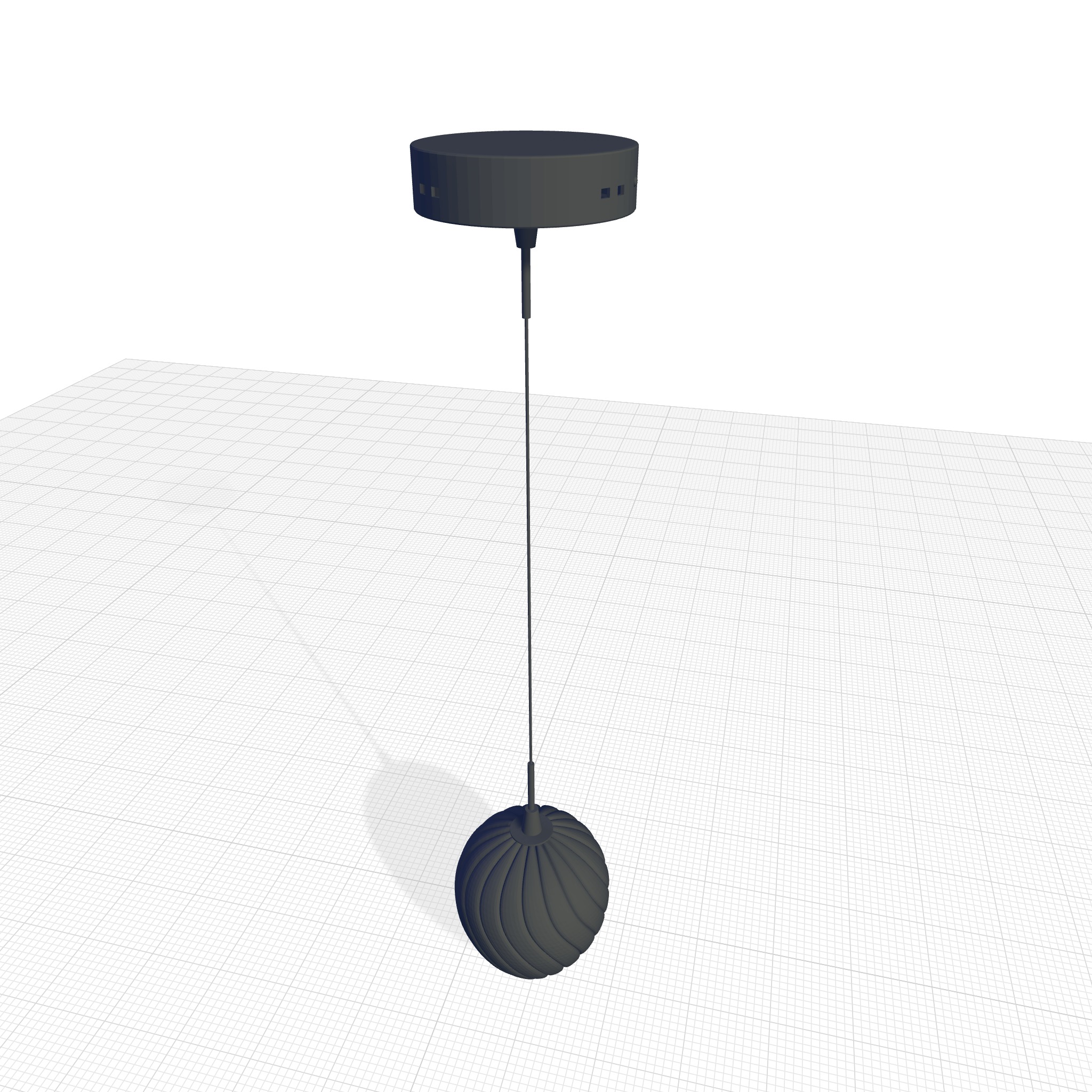 Spheroid Light Single GeometricPendant 3D model_3