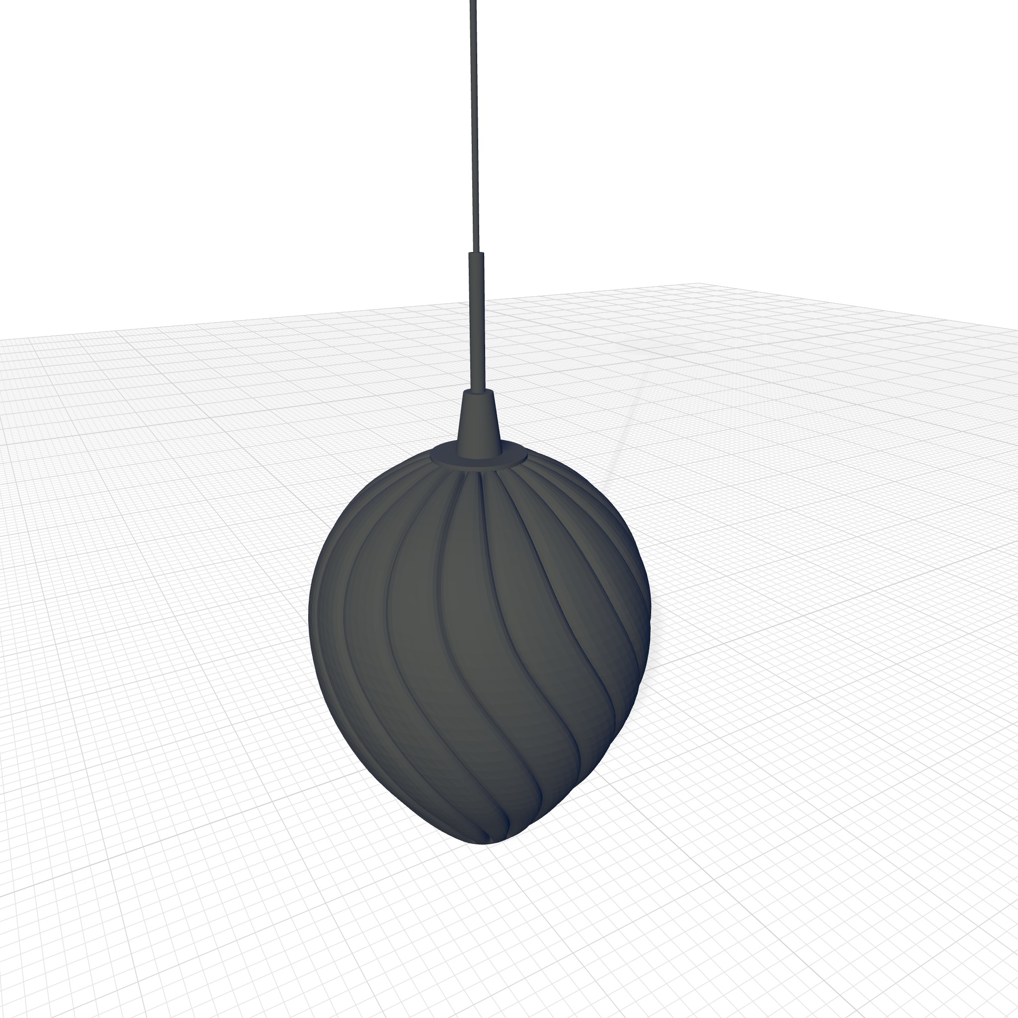 Spheroid Light Single GeometricPendant 3D model_5