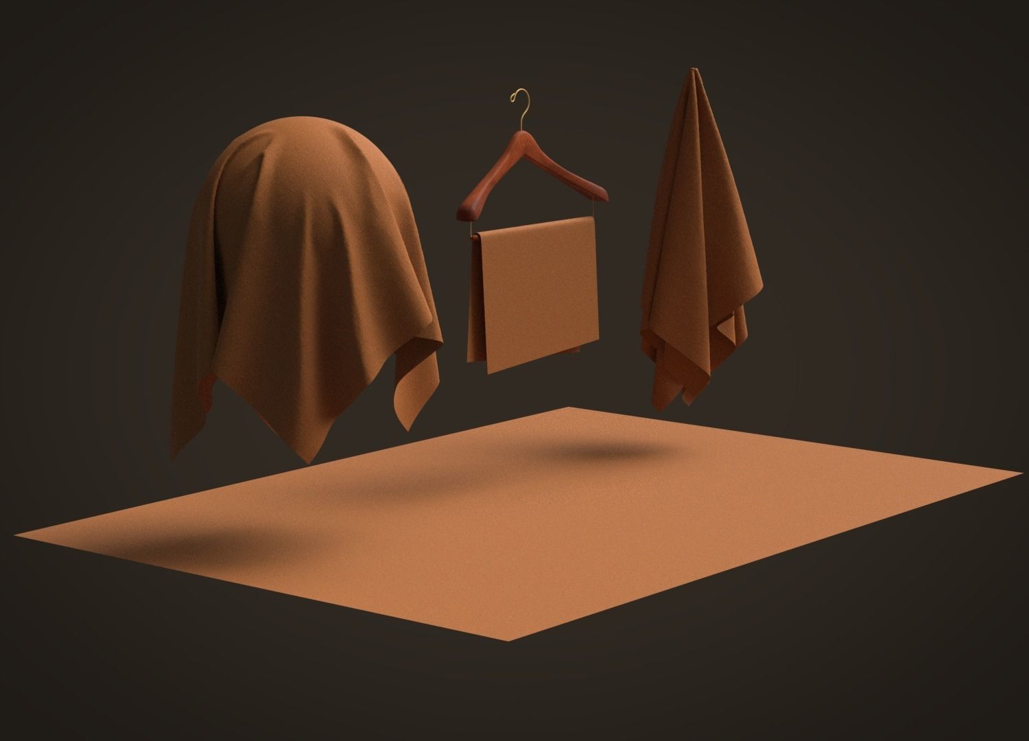 Cotton Chambray 40s Fabric 3D model_7