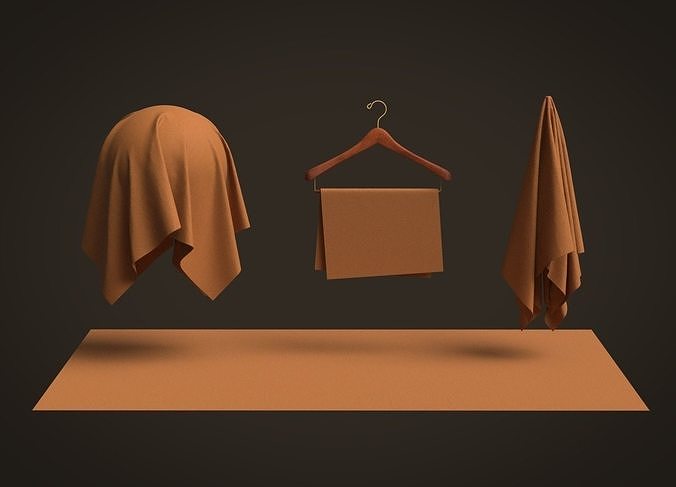 Cotton Chambray 40s Fabric 3D model