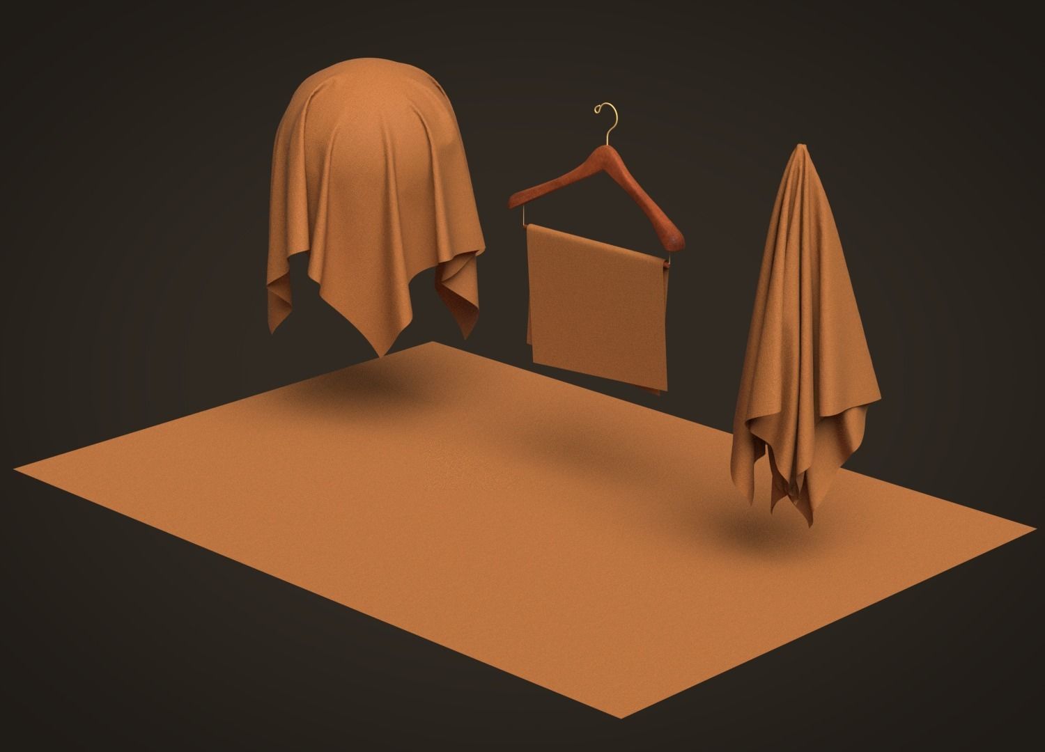 Cotton Chambray 40s Fabric 3D model_6