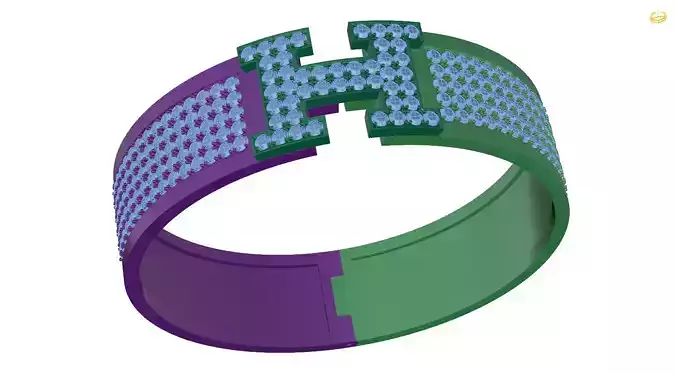bracelet h ring 3D print model