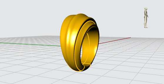 US 1 to 13 sizes BOMBE PROFILE RING STL VERIFIED 3D print model_5