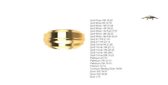 US 1 to 13 sizes BOMBE PROFILE RING STL VERIFIED 3D print model_8